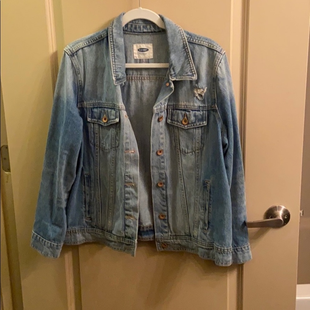 Old Navy distressed jean Jacket